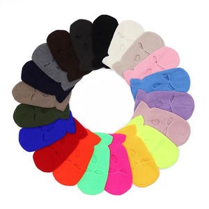 <span class=keywords><strong>Passamontagna</strong></span> Personalizzato a Maglia con 3 Fori, Antivento per Moto, Cappello Invernale, Maschera da Sci per Uomini e Donne - Product Image 2