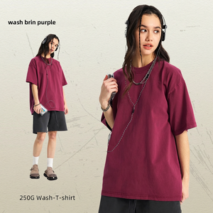 Camiseta Personalizada para Hombre con Estampado Abstracto, Lavado Ácido, Estilo Retro, Camiseta de Algodón Grueso para Hombre, Estilo Hip Hop Vintage - Product Image 2