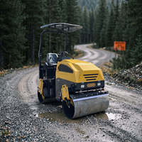 Compacteur routier vibrant à double tambour de 2,5 tonnes, moteur diesel, moteur à engrenages, conception compacte robuste, pompe, conforme aux normes EPA