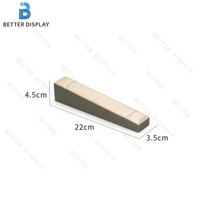 Plateau de présentation en microfibre pour bijoux, couleur or champagne luxueux, pour vitrine de bijouterie - Product Image 2