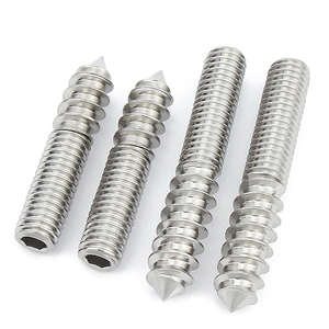 Tornillo de acero inoxidable 304 métrico doble para colgar en madera, perforador metálico de rosca <span class=keywords><strong>sin</strong></span> <span class=keywords><strong>fin</strong></span> para ojales de grado industrial - Product Image 1
