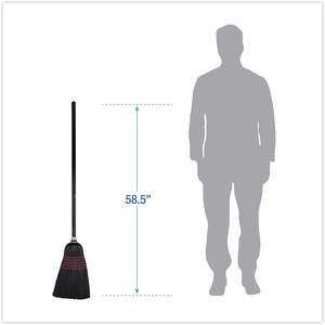 Escobas para Conserjería Boardwalk 930BP, 57-58-1/2 Pulgadas, Puntas con Bandera Negra/Natural, Cerdas de Poliéster, 12 Unidades por Caja, 5 Estrellas - Product Image 3