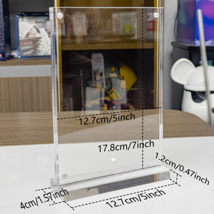 Marco de fotos de mesa acrílica con servicios de fundición y corte Transparente 5x7 pulgadas Plástico duradero para mostrar recuerdos - Product Image 5