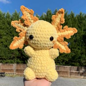 Juguetes de axolote de ganchillo multicolor en oferta, con ojos de seguridad y algodón suave, juguetes de axolote hechos <span class=keywords><strong>a</strong></span> mano para niños - Product Image 6