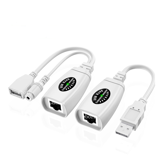 Factory Directly Price USB RJ45 Extension Adapter Cable USB 50m Extender Over Cat5/Cat5e /Cat6