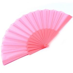 Fan 7 Inch All Plastic Folded Polyester Fabric Clacking Folding Hand Fans Diy <b>Gift</b> - Product Image 4