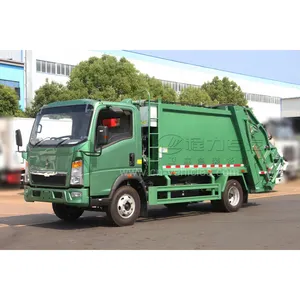 HOWO 8CBM RHD 가정용 폐기물 압축기 쓰레기 쓰레기 트럭