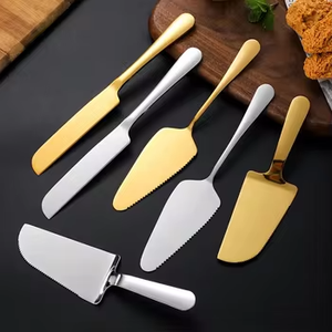 Custom Color Stainless Steel Coffee Cake Bread Knife Spatula <b>Set</b> 3Pcs <b>Set</b> Pizza Spatula Kitchen <b>Baking</b> Tools Cutlery <b>Sets</b> - Product Image 5