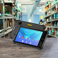 Lecteur de balises UHF longue portée 15M, scanner 2D, utilisation industrielle, tablette d'entrepôt, écran capacitif 10000mAh, robuste, MTK Octa Core GSM 4G