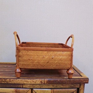 Zhejiang Anji Daqiong <b>Bamboo</b> Woven Fruit Basket Rectangle With Handles Storage Kitchen Use - Product Image 2