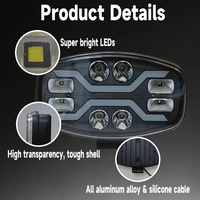 Lumière de travail tout-terrain super lumineuse à 8 LED, étanche IP67, 8000 lumens, 60W, en alliage d'aluminium pour camion, SUV, VTT
