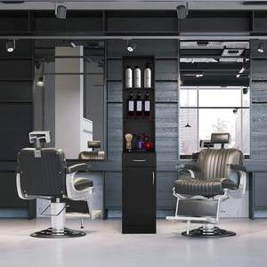Barra de color para peluquería, equipos completos de salón, conjunto de belleza, paquetes de muebles, estación de salón de montaje en pared, espejo de tocador para maquillaje - Product Image 3