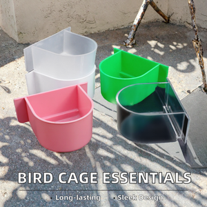 Mangeoire suspendue en plastique pour oiseaux, boîte à nourriture, abreuvoir pour Myna, Budgie, Parakeet, Canaris, Pinson, Fournitures pour oiseaux - Product Image 3