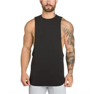 Custom Ademende Fitness Kleding Sport Gym Polyester Effen Blanco Sportschool Fitness Tank Top Mannen