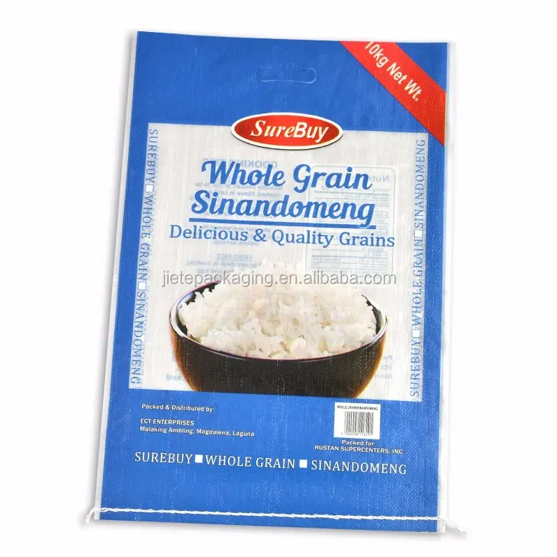 Pirinç ambalaj üreticisi için sıcak satış pp dokuma çuval çanta