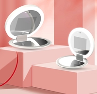 La protection faciale de peau de crème solaire détectent le miroir mené de maquillage enlevant le miroir UV de caméra