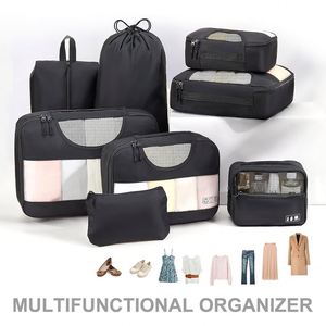 Customized Lightweight Travel Packing Cube Clothing <b>Compression</b> Luggage Storage <b>Bag</b> Set - Product Image 5