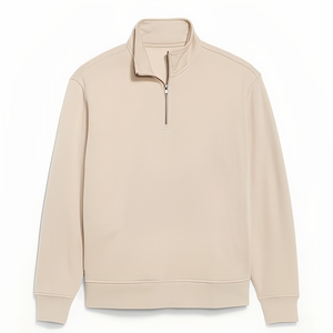 Sudadera con cremallera de un cuarto de cuello, de algodón grueso, corte holgado, bajo MOQ, para marcas de streetwear estadounidenses - Product Image 1