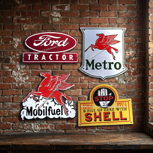 Prix de gros, qualité standard, enseignes en porcelaine vintage, plaques en métal rétro, panneaux publicitaires, décoration murale - Product Image 3