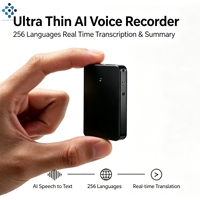 Enregistreur vocal IA Q61A avec micro-transcription, traduction en temps réel en 256 langues, type C magnétique, 128 Go pour réunions
