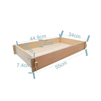 Plateau de service en bois non assemblé, plateaux de rangement en bois, bois de cèdre avec couvercle