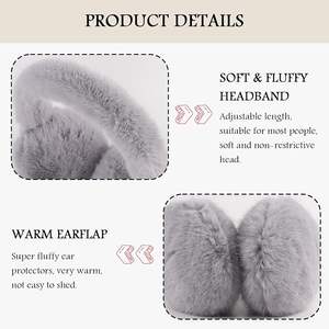 <span class=keywords><strong>Cache</strong></span>-oreilles chaud pour femmes hiver unisexe moelleux <span class=keywords><strong>cache</strong></span>-oreilles réglable dame <span class=keywords><strong>oreille</strong></span> plus chaud fausse <span class=keywords><strong>fourrure</strong></span> <span class=keywords><strong>oreille</strong></span> couvre - Product Image 4