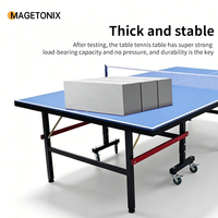 Table de ping-pong moderne SMC pour la maison, adaptée à l'intérieur et à l'extérieur, pliable et démontable Magedun CN ; HEB