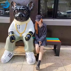 Vente flash : Statues en résine grandeur nature, sculpture de <span class=keywords><strong>chien</strong></span> de dessin animé en résine, décoration de la maison, décoration de Noël en extérieur, décoration de magasin - Product Image 1