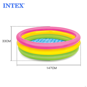 <span class=keywords><strong>Piscine</strong></span> gonflable <span class=keywords><strong>INTEX</strong></span> 56441 Sunset Glow à <span class=keywords><strong>4</strong></span> anneaux pour enfants, mini <span class=keywords><strong>piscine</strong></span> gonflable en PVC pour enfants, <span class=keywords><strong>piscine</strong></span> de jeu aquatique - Product Image 3