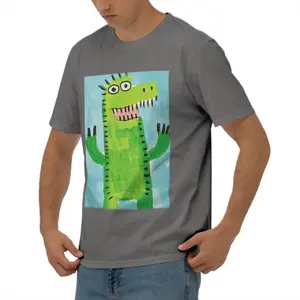 Image personnalisée T-shirt oversize à manches courtes en coton peigné lourd pour hommes sérigraphie en soie teintée en fil à motif solide - Product Image 1