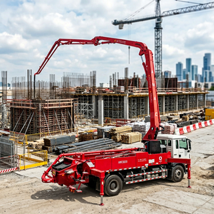 Portable <b>Mini</b> Mobile Diesel Concrete Cement Boom Pump Trucks 22m-52m 279kW <b>Motor</b> for Sale - Product Image 2
