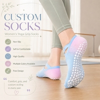Chaussettes de Pilates personnalisées à brides croisées, invisibles, antidérapantes, pour le yoga, coupe basse, printemps-été, pour femmes, pour la danse en intérieur et le Pilates au sol