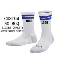 Chaussettes de sport pour hommes en coton peigné tricoté jacquard brodé, personnalisables OEM sans MOQ, à séchage rapide, avec logo