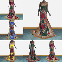 100% katun kain Poplin dengan pola kartun anyaman Afrika lilin Ankara kain cetak warna-warni Batik