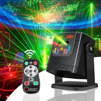 Luces de Fiesta con Control Remoto Activadas por Sonido YSH, 60 Patrones, Mini Luz Estroboscópica de Discoteca, Luz Láser para Clubes, Alimentada por USB