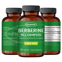 Capsules de complexe de berbérine HCL Healthife avec cannelle de Ceylan, fabricant OEM en marque blanche