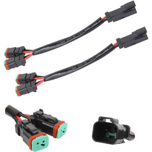 ドイツ製コネクタ タイプA B C 2ピン 3ピン オス-メス スプリッターケーブル 防水ハーネス 自動車 トラック 照明用 - Product Image 4