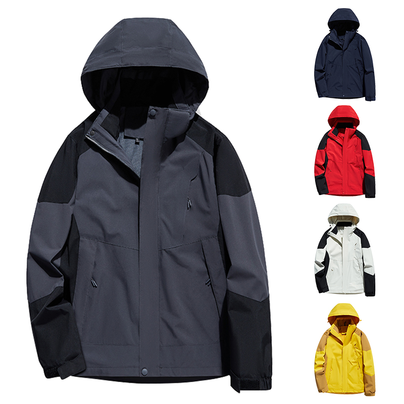 Custom Outdoor Hiking Fishing Patchwork Hooded Windbreaker Thin Plus Size Women Men'S Jackets And Coats Cool Jackets With Hood