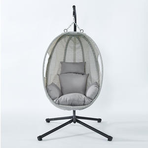 Sillón Colgante de Hierro Moderno Personalizado para Jardín/Patio, Cesta Colgante Metálica, Columpio, Nueva <span class=keywords><strong>Hamaca</strong></span> <span class=keywords><strong>Reclinable</strong></span>, Sillón Mecedor para Balcón Exterior - Product Image 6