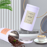 Vente en gros de boîtes de conserve en métal rondes blanches de petite taille, de qualité alimentaire, personnalisées, pour le thé, le sucre, le café, avec couvercle