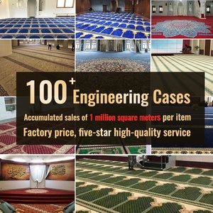 Hồi giáo tường để tường cầu nguyện Thảm cuộn-80 % len 20% nylon Non-Slip sử dụng nhà 4M Chiều rộng nhà thờ hồi giáo thảm - Product Image 6