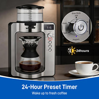 Cafetière à filtre automatique pour les passionnés de café - Machine à café à versement avec minuterie programmable, simulation de café filtre artisanal