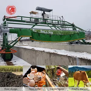 Resíduos Alimentares Vaca Dung Fermentação Fertilizante Orgânico Compost Making Machine