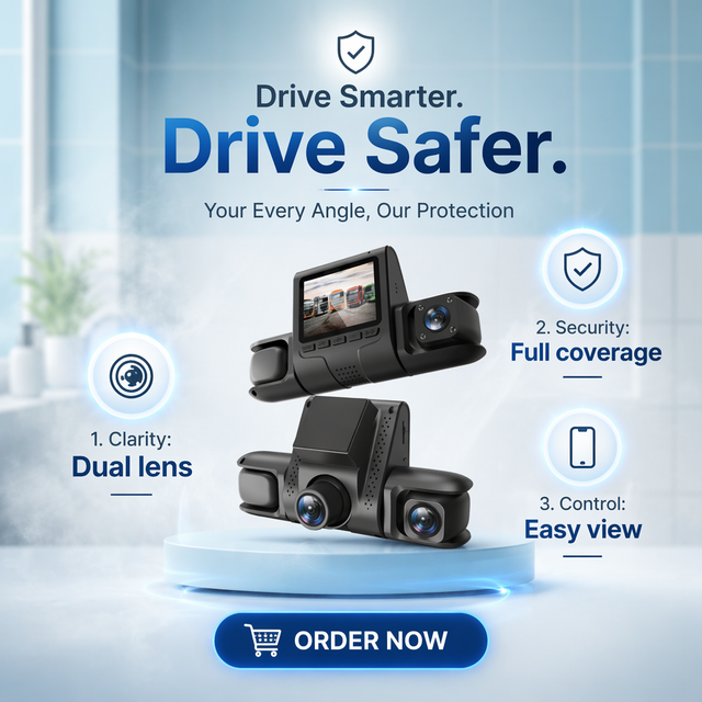2025 New Cross-Border Hot Sale Dash Cam 1080P Four-Record Waterproof 140A° Angle LCD Screen Car Driving Recorder HD Parking
