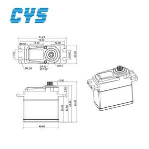 Servomoteur compact sans noyau en métal CYS-S2813 HV 71g 12/15kg.cm avec engrenage à dissipation <span class=keywords><strong>thermique</strong></span> et actionnement stable pour véhicules RC (Bash) - Product Image 3
