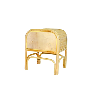 Table de chevet R017, alliant rotin naturel et contreplaqué pour un charme bohème et rustique côtier, dotée d'un tiroir spacieux - Product Image 5