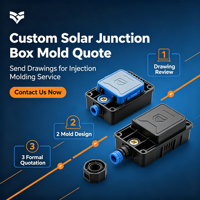 Boîtier moulé par injection sur mesure OEM pour boîtier de jonction solaire photovoltaïque, boîte de connexion photovoltaïque, outillage plastique, moule classe 102