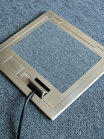 FUPAI FP-250 Insert de sol en acier inoxydable de type 86 à quatre positions IP22, ouverture à 180 degrés, pour pose de moquette, électrostatique