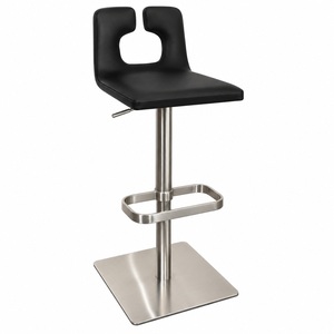 Modern Stainless Steel Bar Chair <b>Adjustable</b> Height Swivel Stool with <b>Footrest</b> for Home Bar Dining Villa USA DDP - Product Image 1