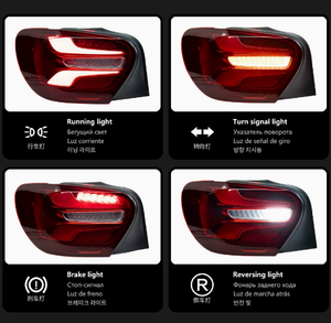 Feux arrière LED rouges AURON, style sportif, Mercedes Classe A W176 2013-2018 |   Kit de modernisation de phares à lentille transparente 6000K 6000 Lumens 12V 36W - Product Image 3